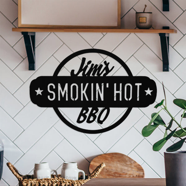 Rusted Orange Craftworks Co. Outdoor Grill Accessories [COL] Smokin' Hot Plaques - Personalized Outdoor Hanging Barbecue Signs