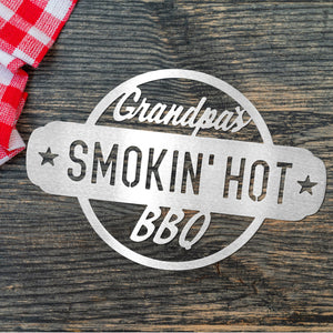 Rusted Orange Craftworks Co. Outdoor Grill Accessories [COL] Smokin' Hot Plaques - Personalized Outdoor Hanging Barbecue Signs