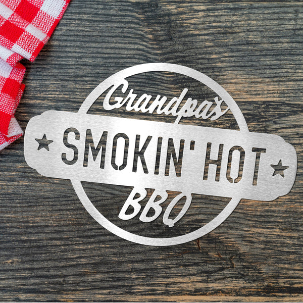 Rusted Orange Craftworks Co. Outdoor Grill Accessories [COL] Smokin' Hot Plaques - Personalized Outdoor Hanging Barbecue Signs