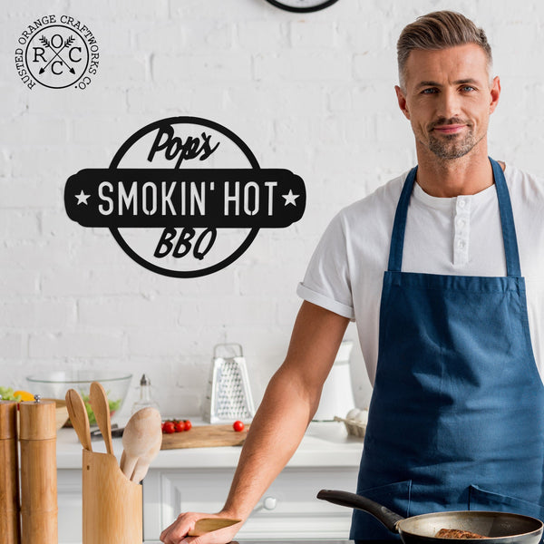Rusted Orange Craftworks Co. Outdoor Grill Accessories Smokin' Hot Plaques - Personalized Outdoor Hanging Barbecue Signs