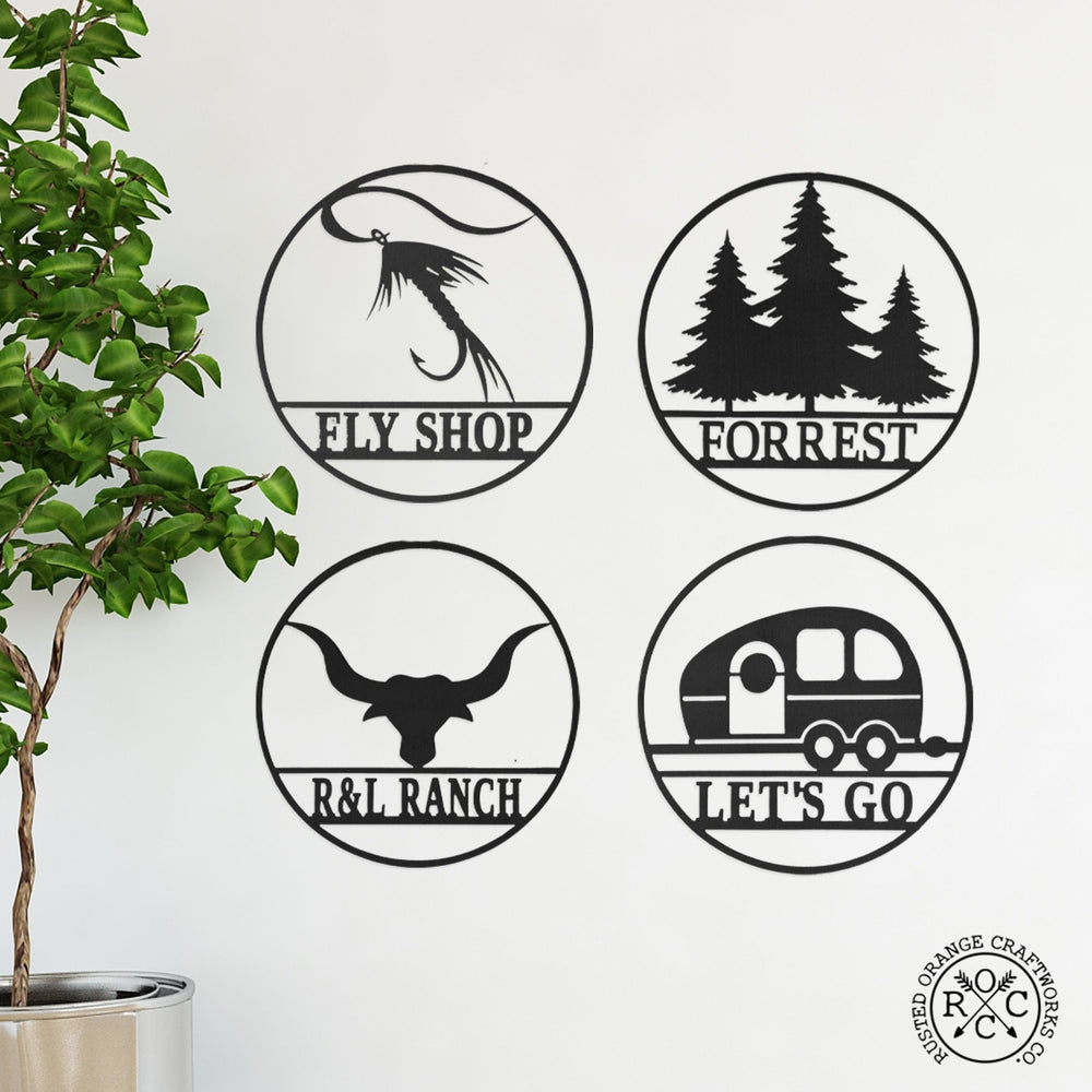 Rusted Orange Craftworks Co. Outdoor Recreation Great Outdoors Signs - 7 styles - Custom Metal Signs Outdoor Home Decor