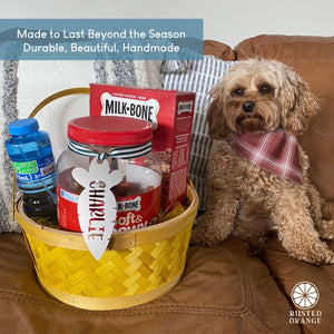 Rusted Orange Craftworks Co. Personalized Easter Basket Tags – Custom Metal Name Tags (Pack of 3)