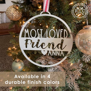 Rusted Orange Craftworks Co. Personalized VIP Thank You Gift Ornament for 1 - Appreciation Gifts For Friends and Loved Ones