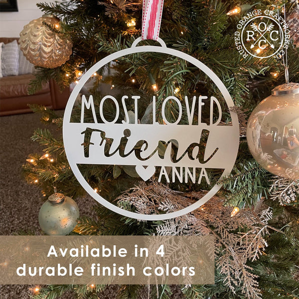 Rusted Orange Craftworks Co. Personalized VIP Thank You Gift Ornament for 1 - Appreciation Gifts For Friends and Loved Ones