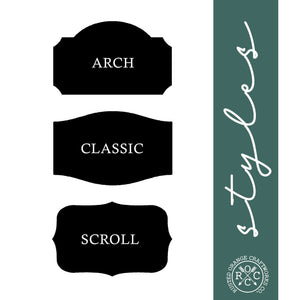 pet memorial plaque shape comparison sheet
