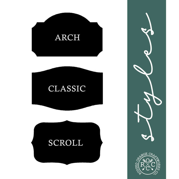 pet memorial plaque shape comparison sheet