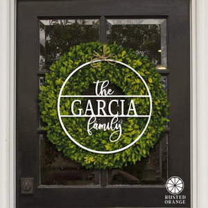 Rusted Orange Craftworks Co. Posters, Prints, & Visual Artwork Chandler Family Sign - 4 Sizes - Personalized Circle Family Name Sign