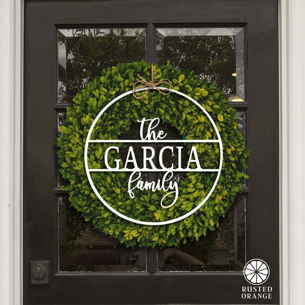 Rusted Orange Craftworks Co. Posters, Prints, & Visual Artwork Chandler Family Sign - 4 Sizes - Personalized Circle Family Name Sign