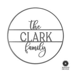 Rusted Orange Craftworks Co. Posters, Prints, & Visual Artwork Chandler Family Sign - 4 Sizes - Personalized Circle Family Name Sign