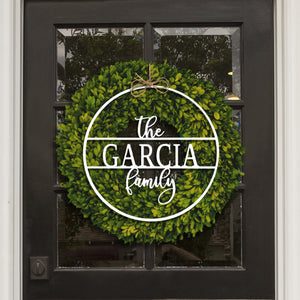 Rusted Orange Craftworks Co. Posters, Prints, & Visual Artwork [COL] Chandler Family Sign - 4 Sizes - Personalized Circle Family Name Sign