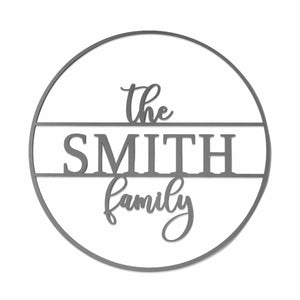 Rusted Orange Craftworks Co. Posters, Prints, & Visual Artwork [COL] Chandler Family Sign - 4 Sizes - Personalized Circle Family Name Sign