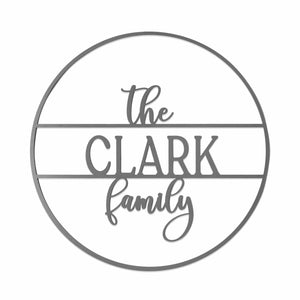 Rusted Orange Craftworks Co. Posters, Prints, & Visual Artwork [COL] Chandler Family Sign - 4 Sizes - Personalized Circle Family Name Sign
