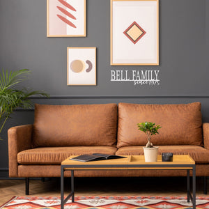 Rusted Orange Craftworks Co. Posters, Prints, & Visual Artwork [COL] Our Happy Family  - 2 Styles Personalized Family Name Signs For Home Decor