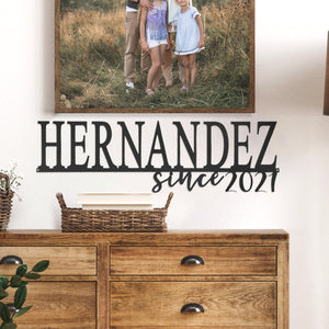 Rusted Orange Craftworks Co. Posters, Prints, & Visual Artwork [COL] Our Happy Family  - 2 Styles Personalized Family Name Signs For Home Decor