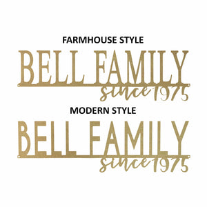 Rusted Orange Craftworks Co. Posters, Prints, & Visual Artwork [COL] Our Happy Family  - 2 Styles Personalized Family Name Signs For Home Decor