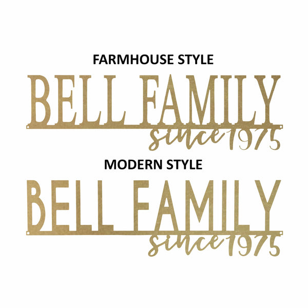 Rusted Orange Craftworks Co. Posters, Prints, & Visual Artwork [COL] Our Happy Family  - 2 Styles Personalized Family Name Signs For Home Decor