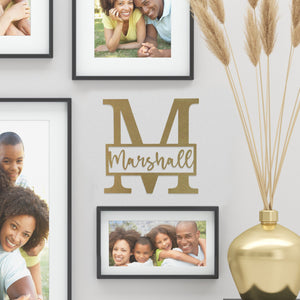 Rusted Orange Craftworks Co. Posters, Prints, & Visual Artwork [COL] Script Letter Monogram  - 2 Sizes -  Personalized Metal Family Monogram Last Name Sign