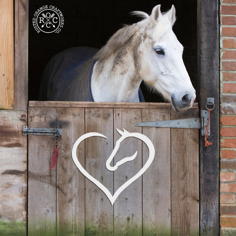 Rusted Orange Craftworks Co. Posters, Prints, & Visual Artwork Horse Heart Silhouette - 4 Sizes - Cowgirl Room Horse Wall Decor