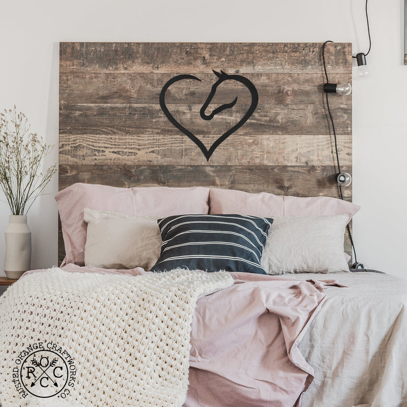 Rusted Orange Craftworks Co. Posters, Prints, & Visual Artwork Horse Heart Silhouette - 4 Sizes - Cowgirl Room Horse Wall Decor