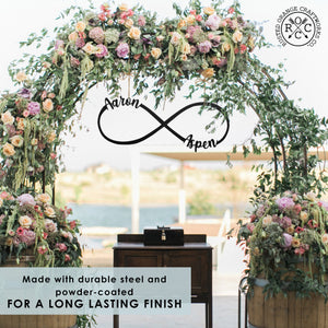 Rusted Orange Craftworks Co. Posters, Prints, & Visual Artwork Infinity Sign- bedroom wall decor for couples, anniversary and wedding, eternity symbol