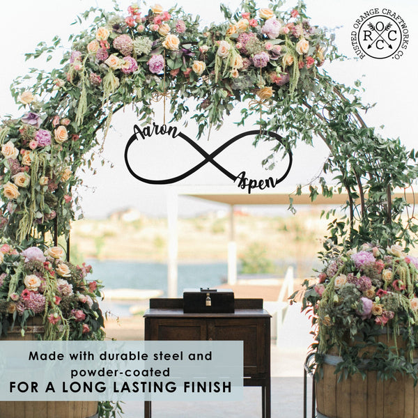 Rusted Orange Craftworks Co. Posters, Prints, & Visual Artwork Infinity Sign- bedroom wall decor for couples, anniversary and wedding, eternity symbol