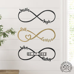 Rusted Orange Craftworks Co. Posters, Prints, & Visual Artwork Infinity Sign- bedroom wall decor for couples, anniversary and wedding, eternity symbol