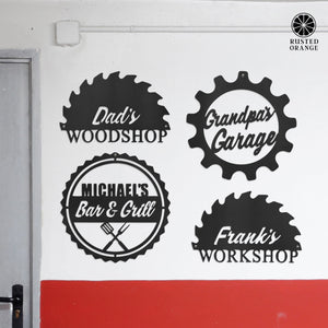 Rusted Orange Craftworks Co. Posters, Prints, & Visual Artwork Just For Him Personalized Signs - BBQ, Garage, and Workshop Metal Wall Art