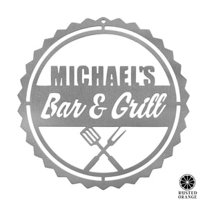 Rusted Orange Craftworks Co. Posters, Prints, & Visual Artwork Just For Him Personalized Signs - BBQ, Garage, and Workshop Metal Wall Art