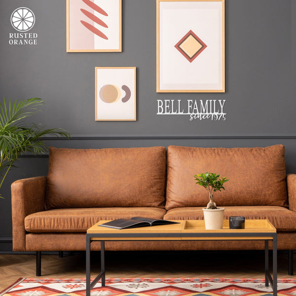 Rusted Orange Craftworks Co. Posters, Prints, & Visual Artwork Our Happy Family  - 2 Styles Personalized Family Name Signs For Home Decor