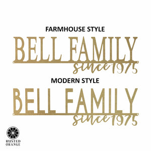 Rusted Orange Craftworks Co. Posters, Prints, & Visual Artwork Our Happy Family  - 2 Styles Personalized Family Name Signs For Home Decor