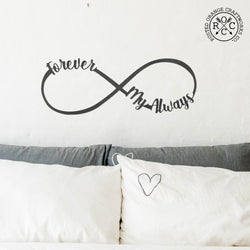 Rusted Orange Craftworks Co. Posters, Prints, & Visual Artwork You + Me = Forever - Infinity Signs, Custom Wedding Gift or Bedroom Wall Decor