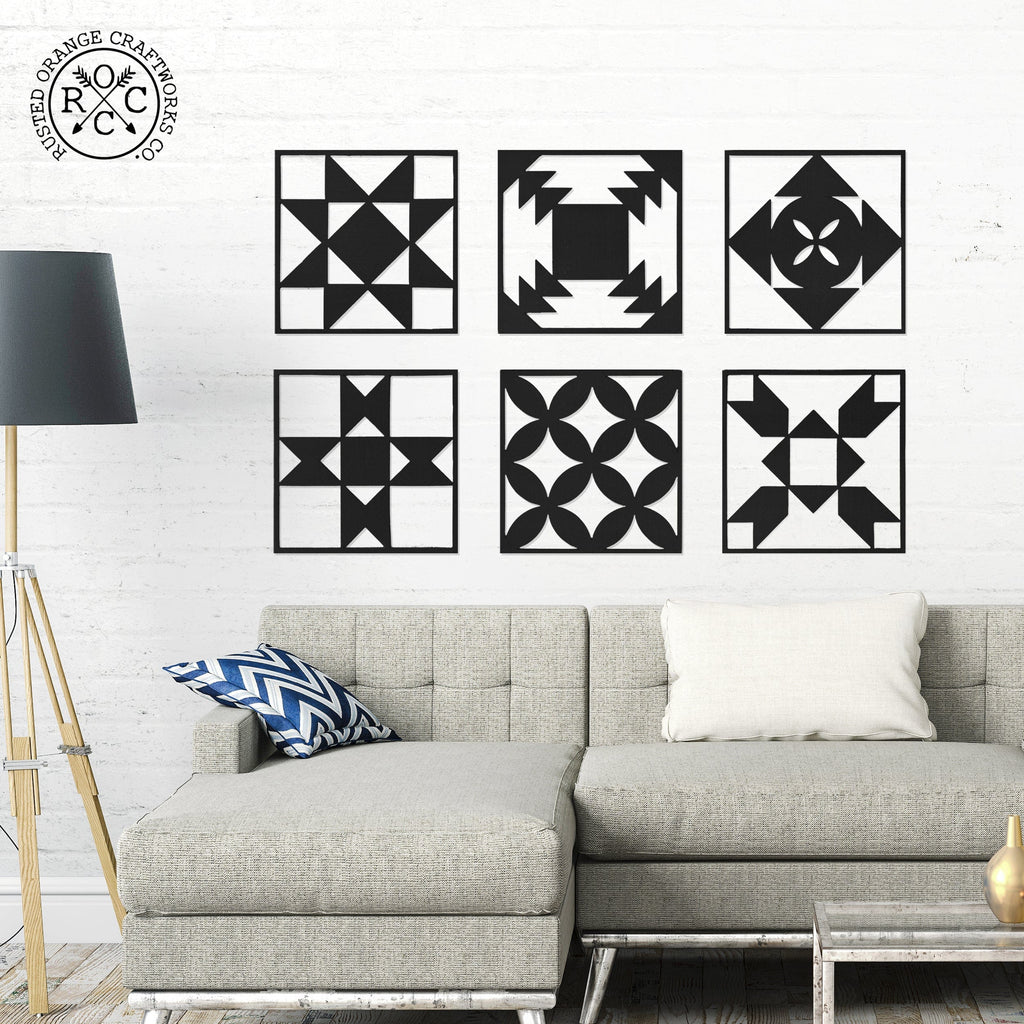 Art 2024 Quilt Black White Blocks, Wall Quilt, Quilted Wall Hanging, Abstract quilt