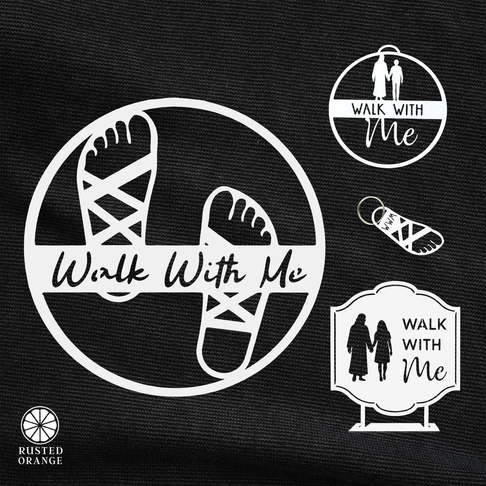 Rusted Orange Craftworks Co. Religious & Ceremonial Walk With Me Youth Collection – Gifts for Young Women & Young Men | Keychains, Tabletop Signs, Ornaments, or Wall Décor | Christian Youth Group Gifts