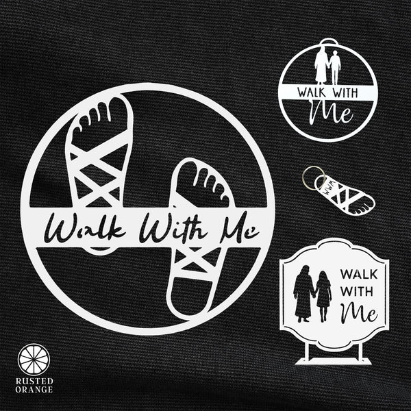 Rusted Orange Craftworks Co. Religious & Ceremonial Walk With Me Youth Collection – Gifts for Young Women & Young Men | Keychains, Tabletop Signs, Ornaments, or Wall Décor | Christian Youth Group Gifts