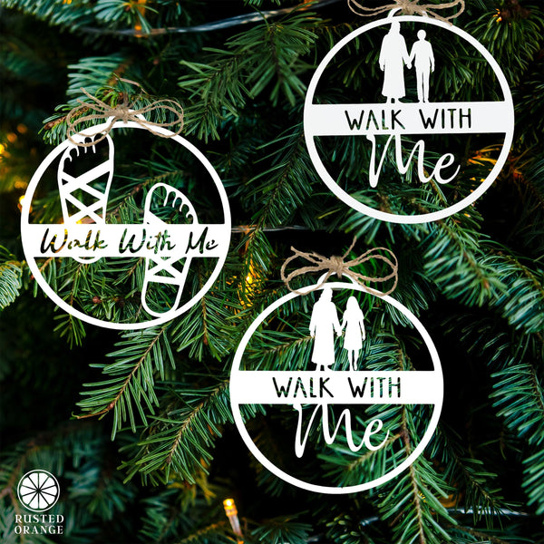 Rusted Orange Craftworks Co. Religious & Ceremonial Walk With Me Youth Collection – Gifts for Young Women & Young Men | Keychains, Tabletop Signs, Ornaments, or Wall Décor | Christian Youth Group Gifts