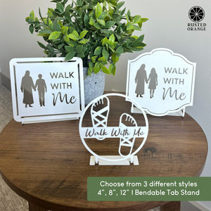 Rusted Orange Craftworks Co. Religious & Ceremonial Walk With Me Youth Collection – Gifts for Young Women & Young Men | Keychains, Tabletop Signs, Ornaments, or Wall Décor | Christian Youth Group Gifts