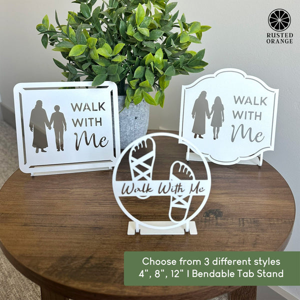 Rusted Orange Craftworks Co. Religious & Ceremonial Walk With Me Youth Collection – Gifts for Young Women & Young Men | Keychains, Tabletop Signs, Ornaments, or Wall Décor | Christian Youth Group Gifts