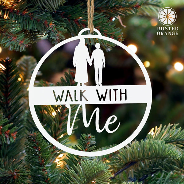 Rusted Orange Craftworks Co. Religious & Ceremonial Walk With Me Youth Collection – Gifts for Young Women & Young Men | Keychains, Tabletop Signs, Ornaments, or Wall Décor | Christian Youth Group Gifts