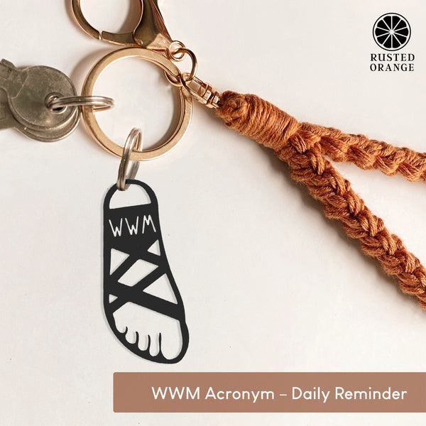 Rusted Orange Craftworks Co. Religious & Ceremonial Walk With Me Youth Collection – Gifts for Young Women & Young Men | Keychains, Tabletop Signs, Ornaments, or Wall Décor | Christian Youth Group Gifts