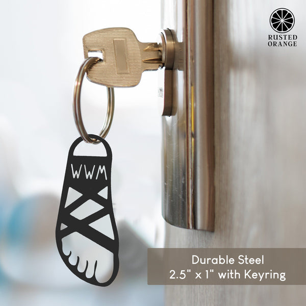 Rusted Orange Craftworks Co. Religious & Ceremonial Walk With Me Youth Collection – Gifts for Young Women & Young Men | Keychains, Tabletop Signs, Ornaments, or Wall Décor | Christian Youth Group Gifts
