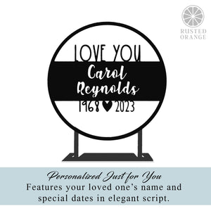 Rusted Orange Craftworks Co. Remembrance Tabletop Plaque