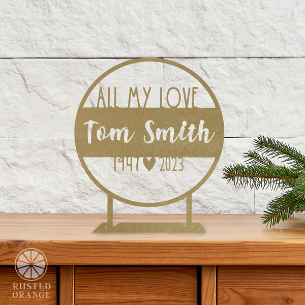 Rusted Orange Craftworks Co. Remembrance Tabletop Plaque