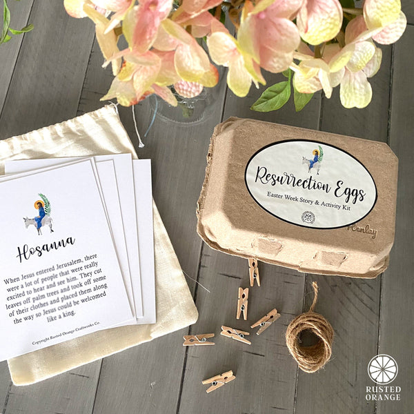 Rusted Orange Craftworks Co. Resurrection Eggs - Easter Week Story & Activity Kit