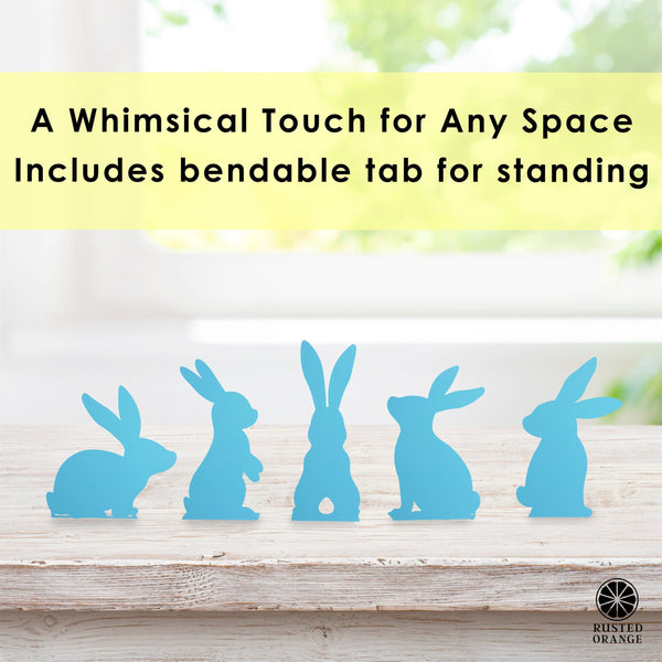 Rusted Orange Craftworks Co. Seasonal & Holiday Decorations Bunny Poses Mini Silhouette Set - Adorable Stand-Up Bunny Set – Perfect for Easter & Spring!