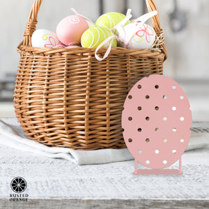 Rusted Orange Craftworks Co. Seasonal & Holiday Decorations Elegant Metal Easter Egg Decor – Tabletop Cutout 3 Designs