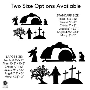 Rusted Orange Craftworks Co. Seasonal & Holiday Decorations Holy Week Easter Advent - A Simple Family Tradition - Christian Easter Resurrection Scene Set