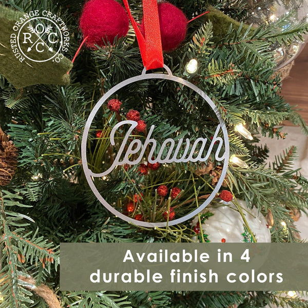 Rusted Orange Craftworks Co. Seasonal & Holiday Decorations Light of the World Ornaments - 5 pack - Metal Christmas Tree Ornaments