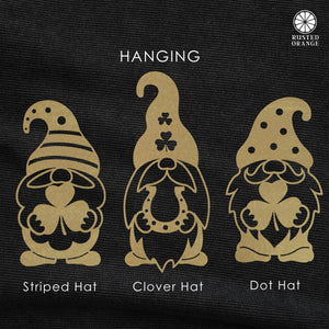 Rusted Orange Craftworks Co. Seasonal & Holiday Decorations Lucky Gnome Silhouette Trio - Tabletop, Hanging, Yard Stake