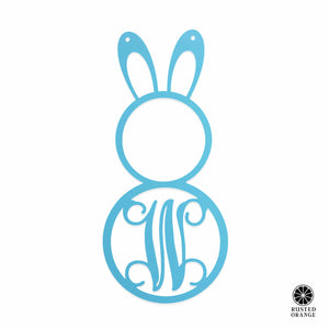 Rusted Orange Craftworks Co. Seasonal & Holiday Decorations Peter Cottontail Monogram - Door Wreaths for Front Door Outside