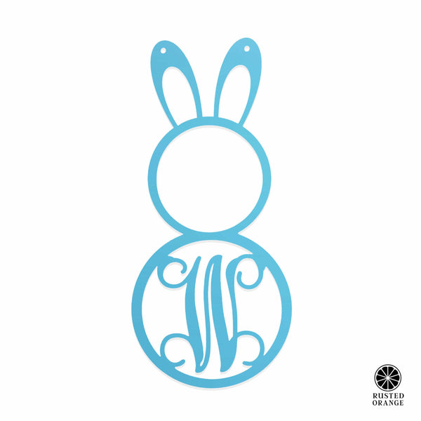 Rusted Orange Craftworks Co. Seasonal & Holiday Decorations Peter Cottontail Monogram - Door Wreaths for Front Door Outside